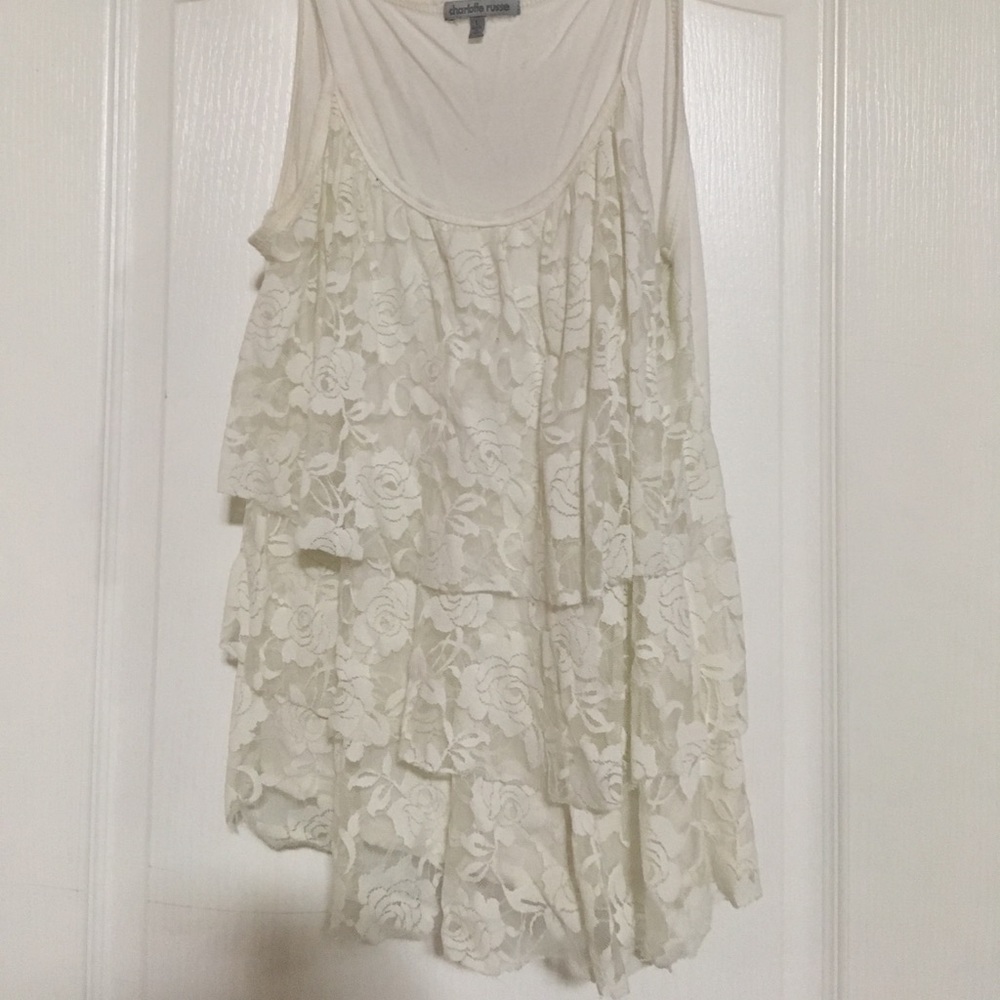 Charlotte Russe Ruffle Tank Top - Picture 3 of 4